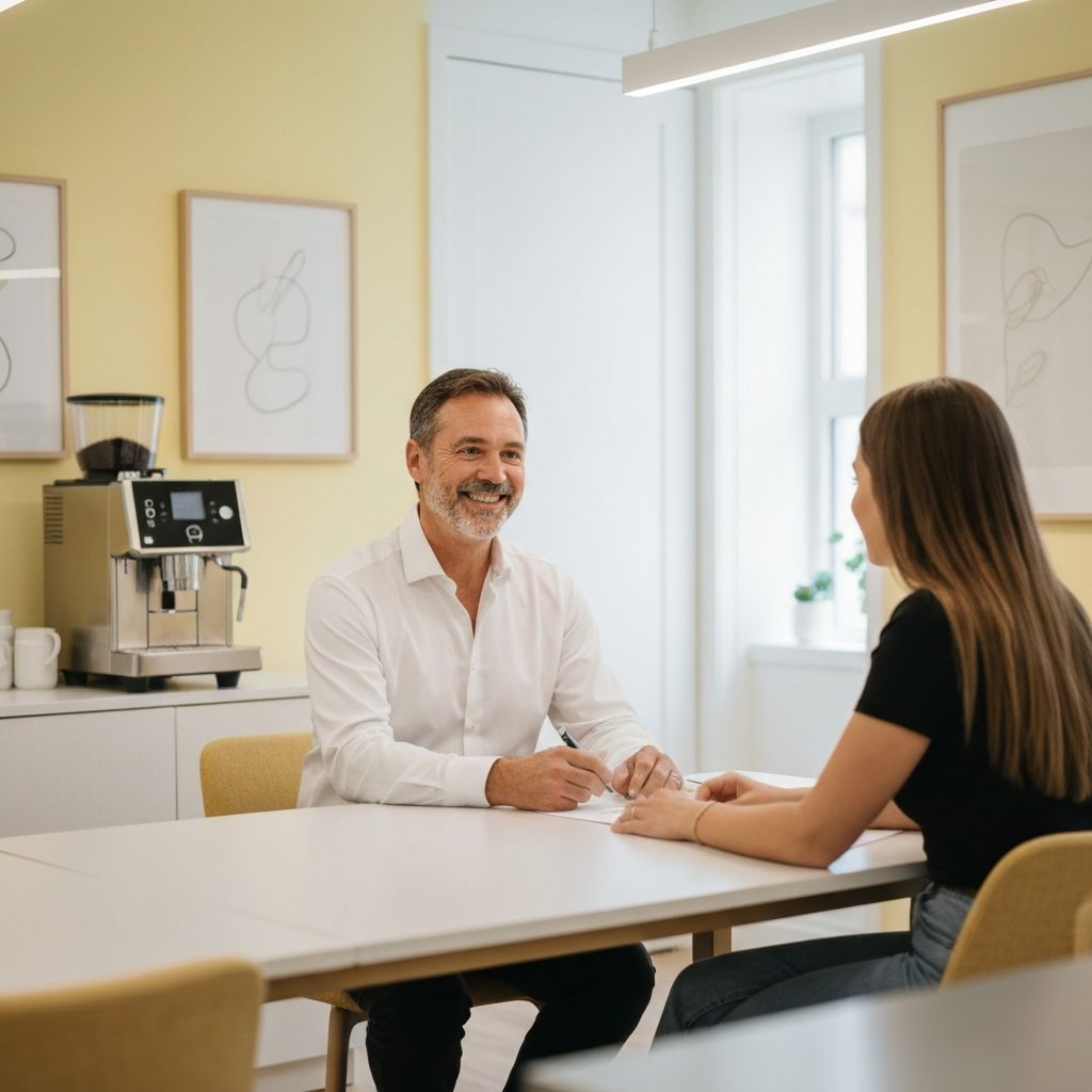 Nutritionist consulting with client about healthy eating